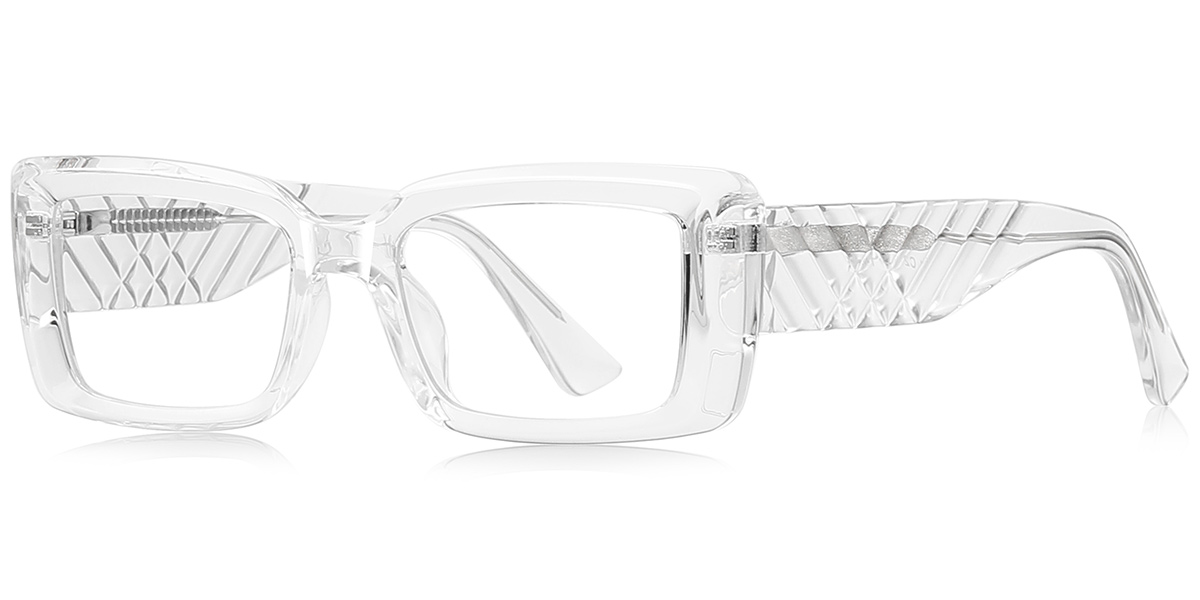 Rectangle Blue Light Blocking Glasses translucent