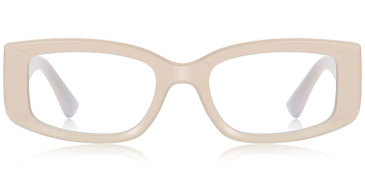 Rectangle Blue Light Blocking Glasses brown