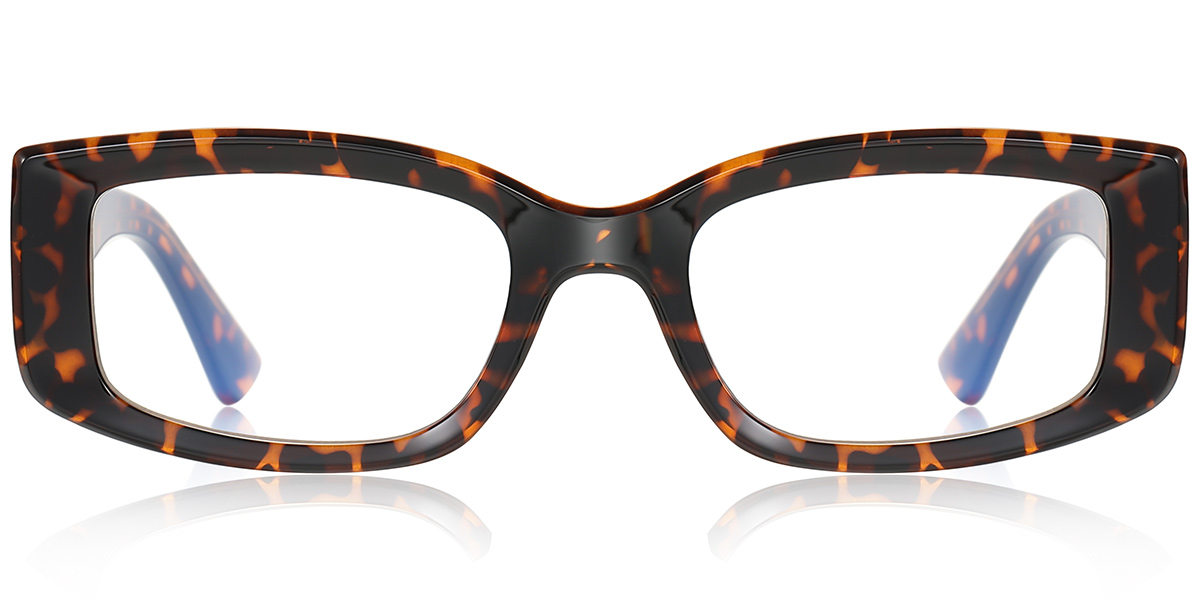 Rectangle Blue Light Blocking Glasses tortoiseshell