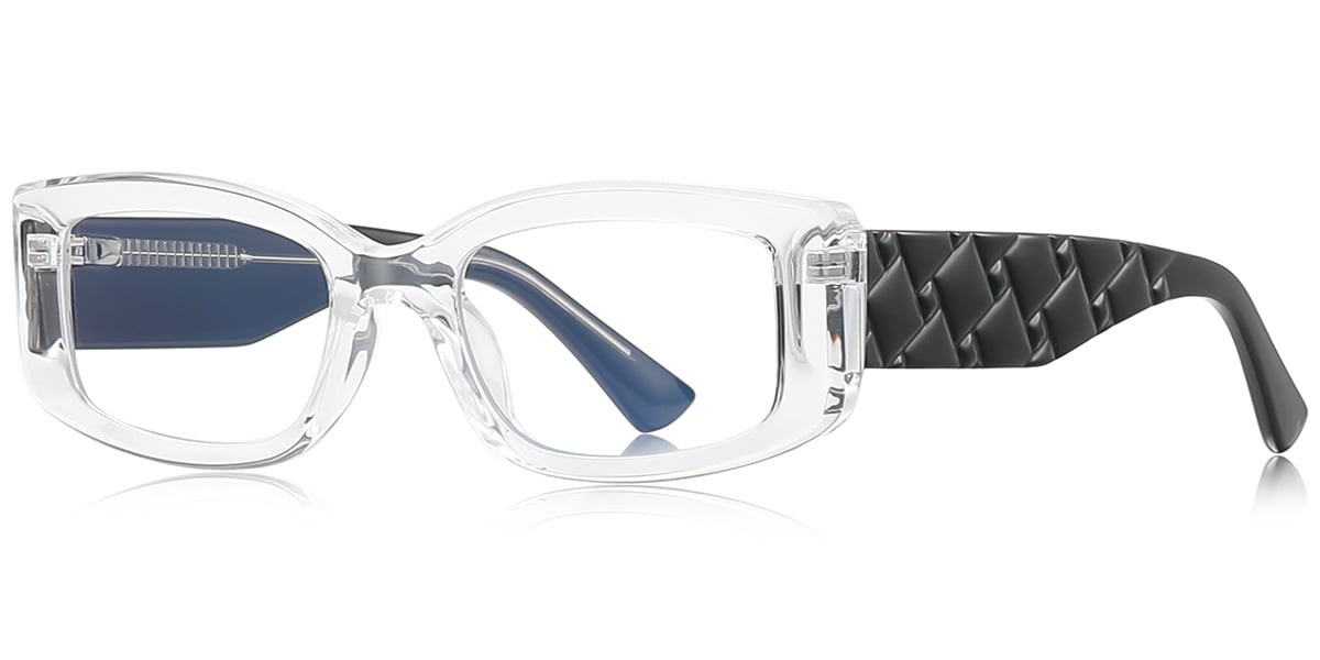 Rectangle Blue Light Blocking Glasses translucent