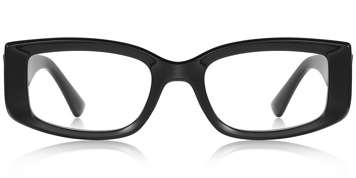Rectangle Blue Light Blocking Glasses black