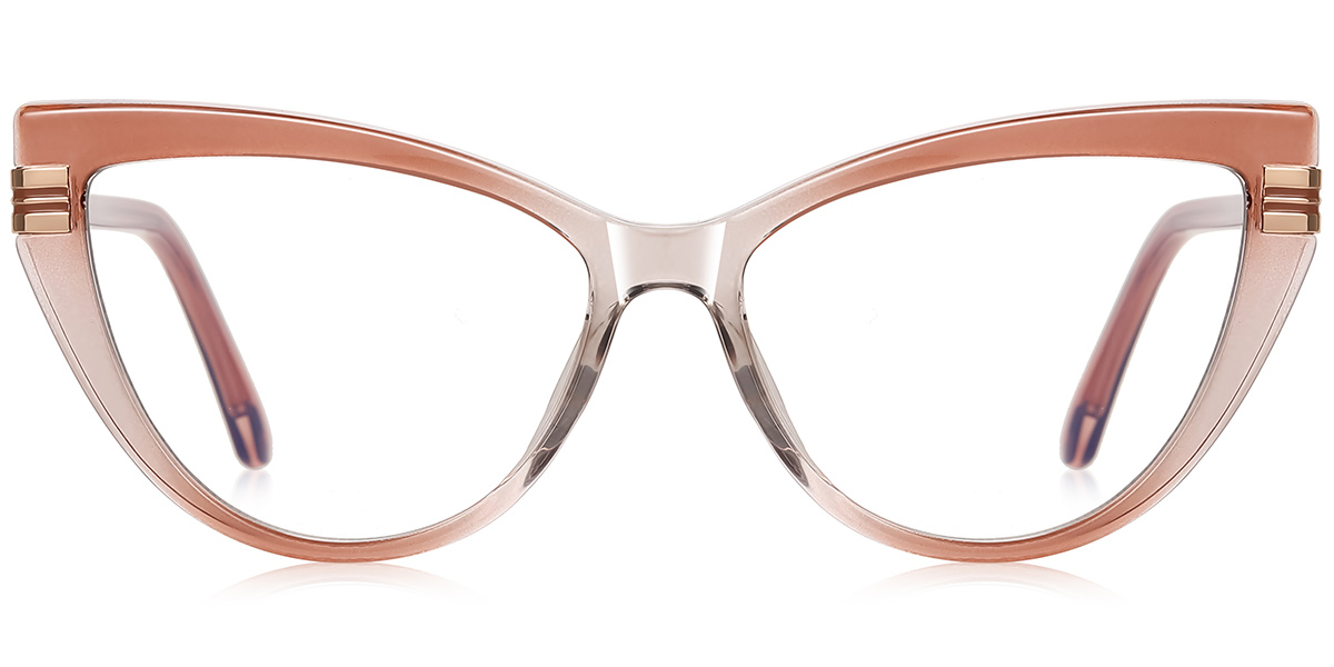Cat Eye Blue Light Blocking Glasses gradient_brown