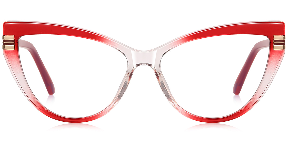 Cat Eye Blue Light Blocking Glasses gradient_red