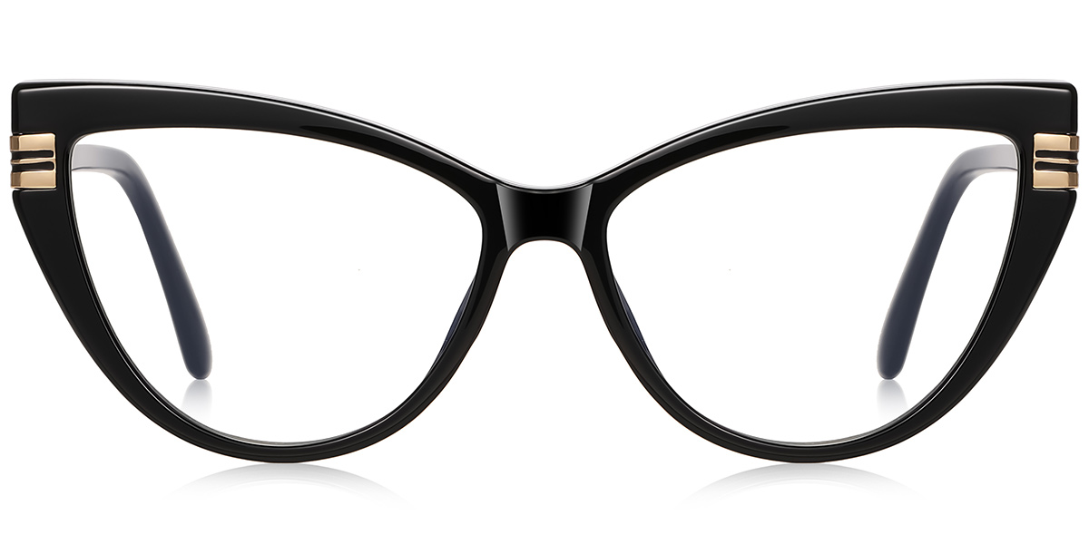 Cat Eye Blue Light Blocking Glasses black