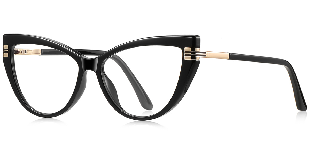 Cat Eye Blue Light Blocking Glasses black