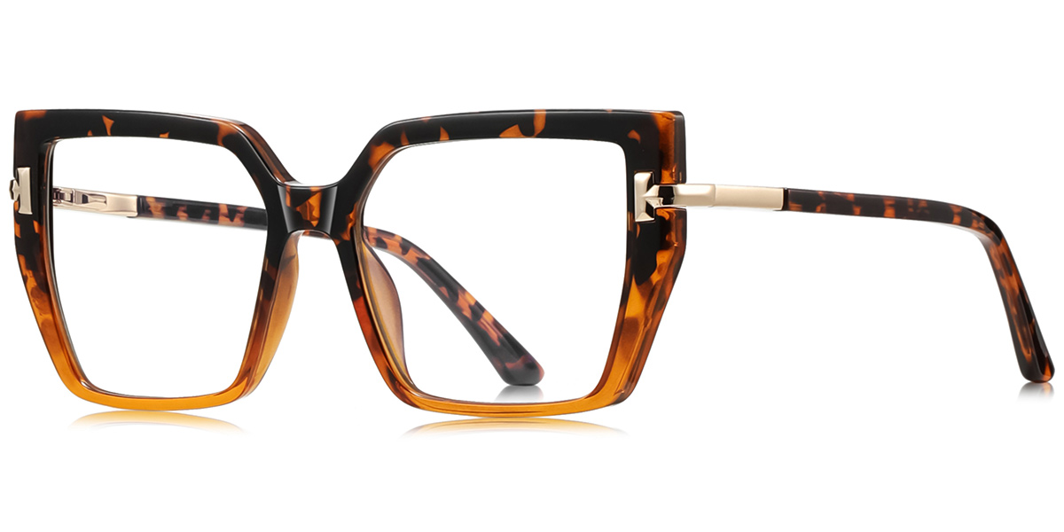 Square Blue Light Blocking Glasses tortoiseshell