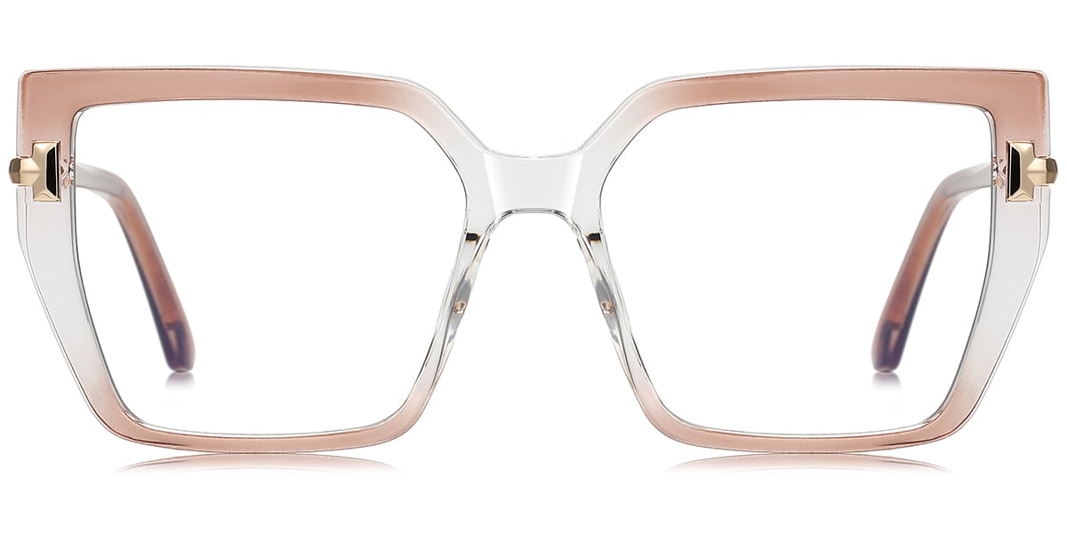 Square Blue Light Blocking Glasses gradient_brown