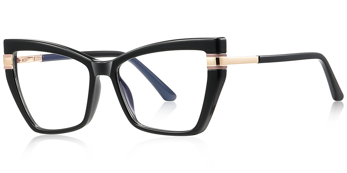 Rectangle Blue Light Blocking Glasses black