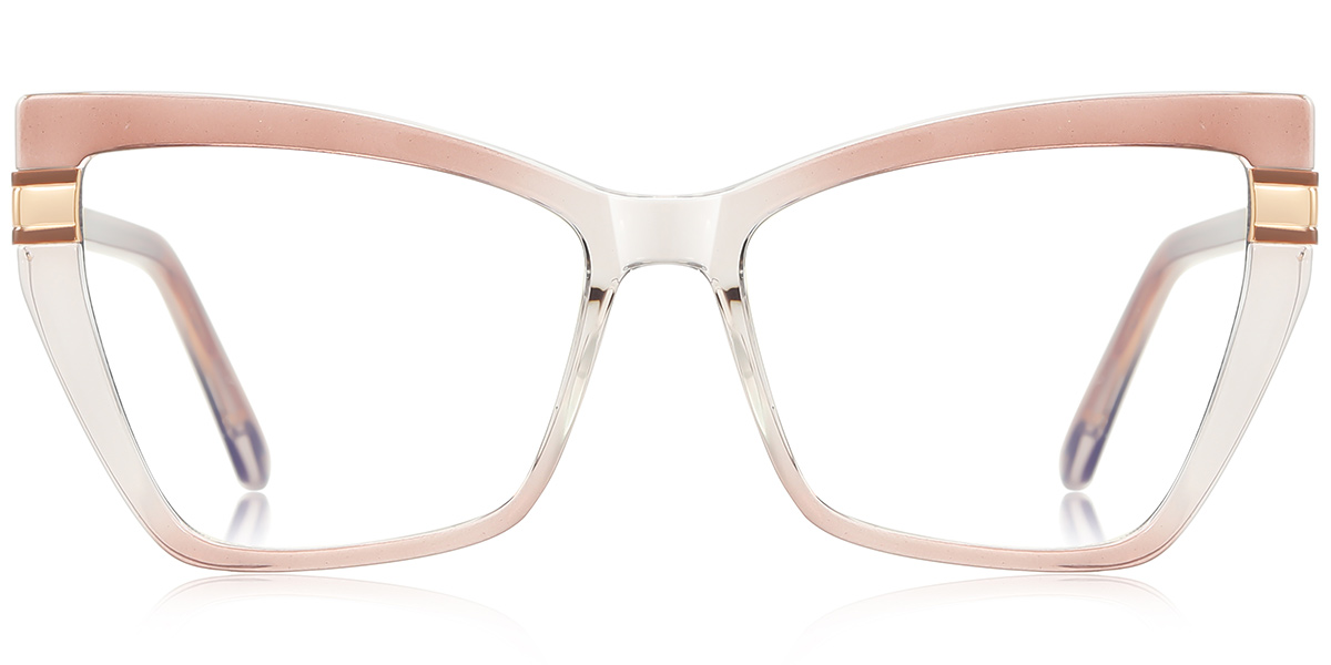 Rectangle Blue Light Blocking Glasses gradient_brown