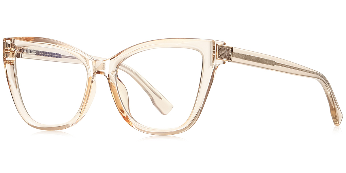 Square Blue Light Blocking Glasses translucent-brown