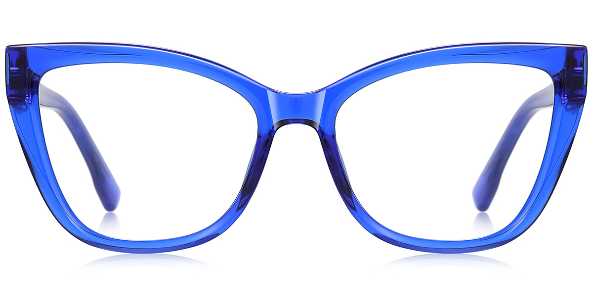Square Blue Light Blocking Glasses translucent-blue