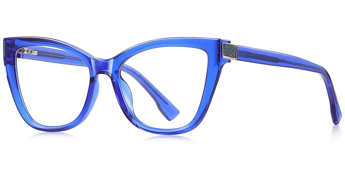 Square Blue Light Blocking Glasses translucent-blue