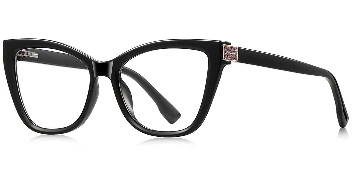 Square Blue Light Blocking Glasses black