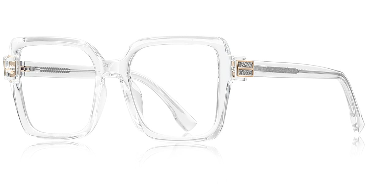 Square Blue Light Blocking Glasses translucent