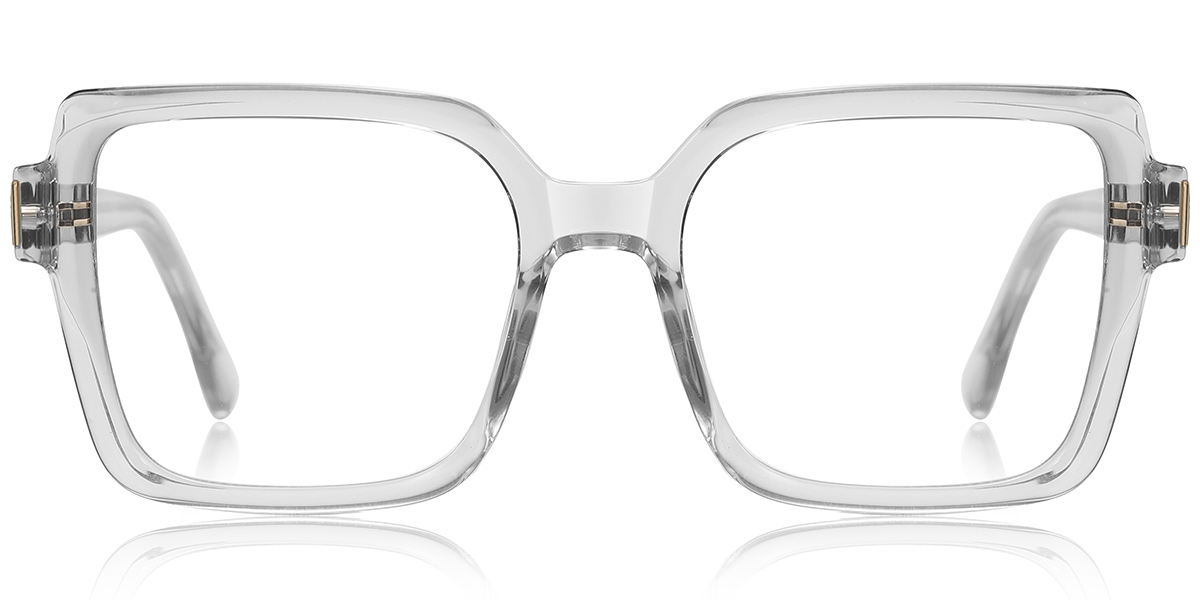 Square Blue Light Blocking Glasses translucent-grey