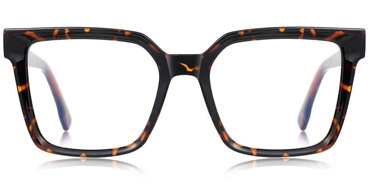Square Blue Light Blocking Glasses tortoiseshell