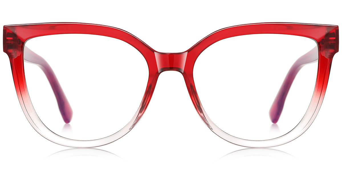 Square Blue Light Blocking Glasses gradient_red