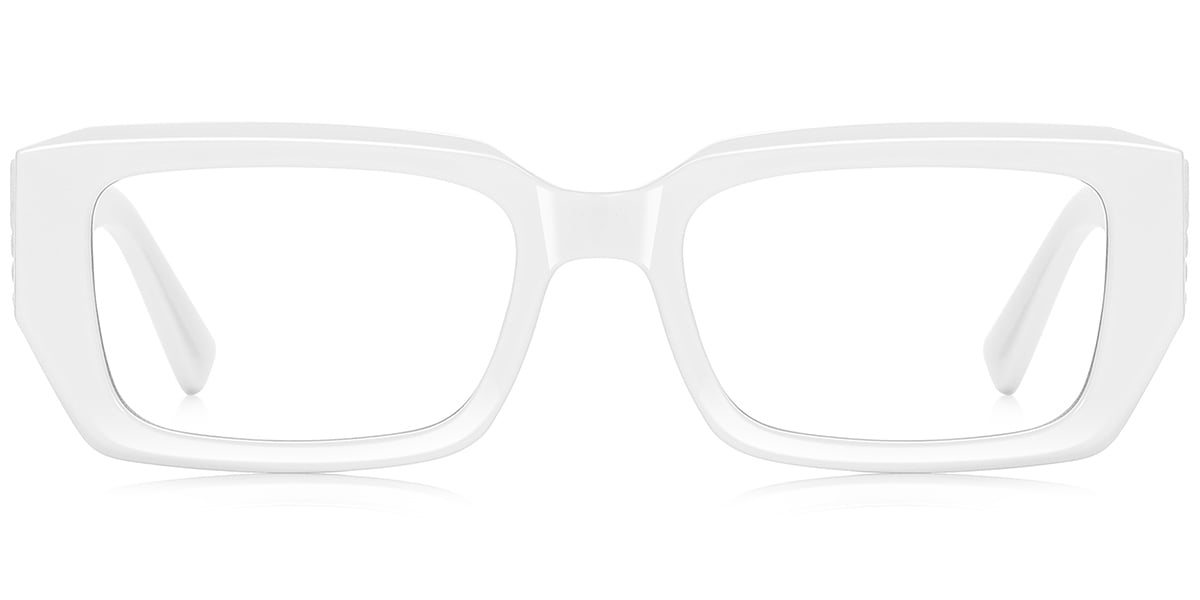 Rectangle Blue Light Blocking Glasses white