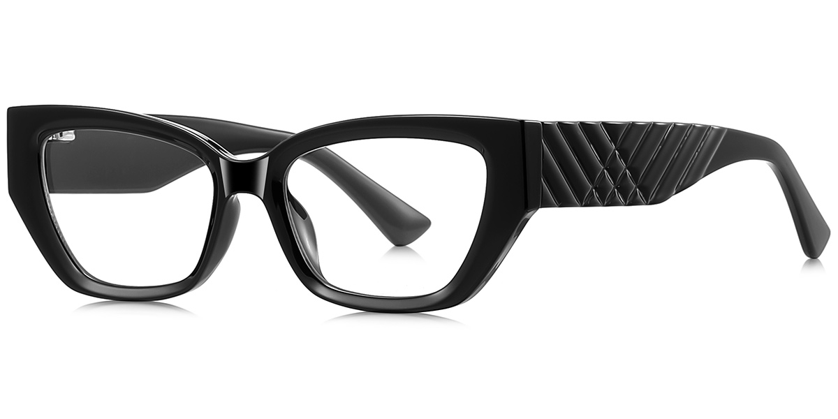 Rectangle Blue Light Blocking Glasses black