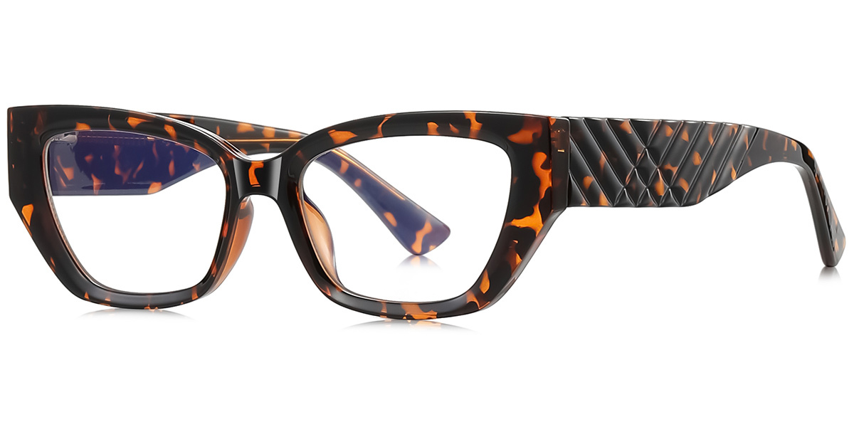 Rectangle Blue Light Blocking Glasses tortoiseshell