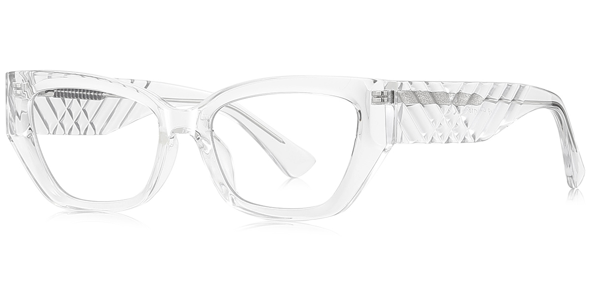 Rectangle Blue Light Blocking Glasses translucent