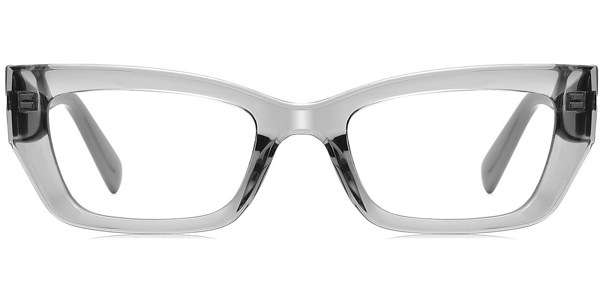 Rectangle Blue Light Blocking Glasses translucent-grey