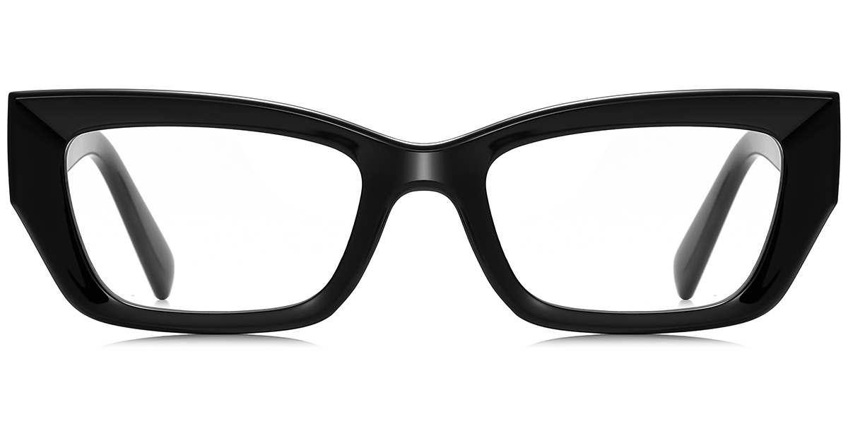 Rectangle Blue Light Blocking Glasses black