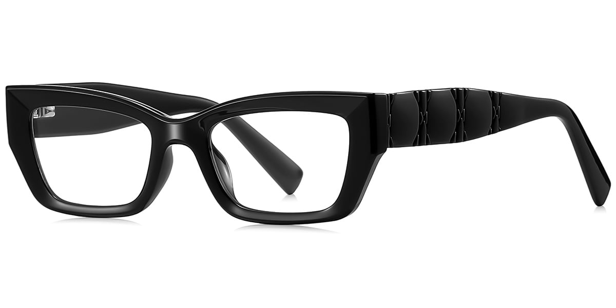 Rectangle Blue Light Blocking Glasses black