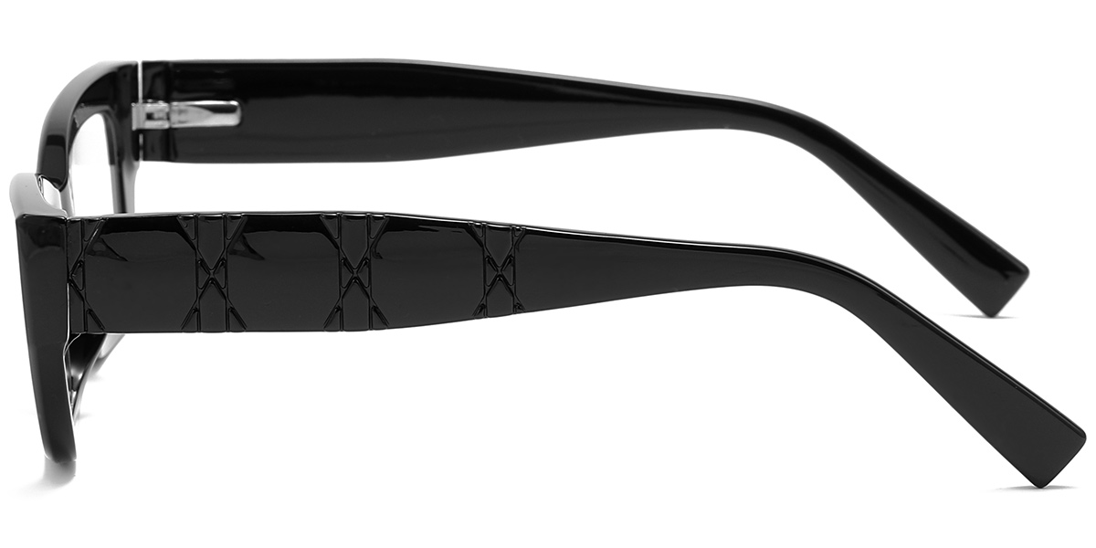 Rectangle Blue Light Blocking Glasses black