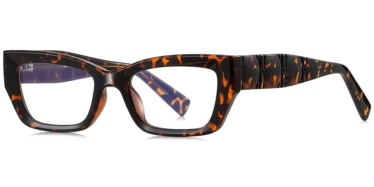 Rectangle Blue Light Blocking Glasses tortoiseshell