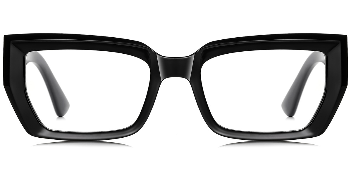 Rectangle Blue Light Blocking Glasses black