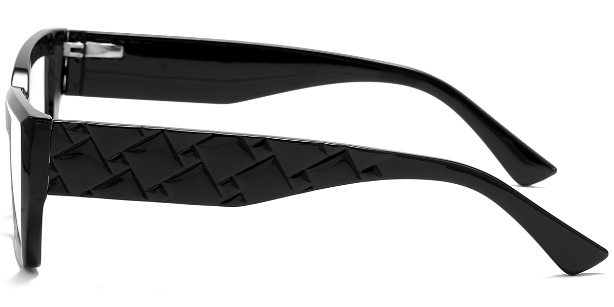 Rectangle Blue Light Blocking Glasses black