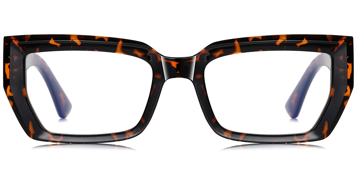 Rectangle Blue Light Blocking Glasses tortoiseshell