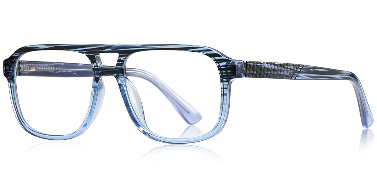 Aviator Blue Light Blocking Glasses pattern-blue
