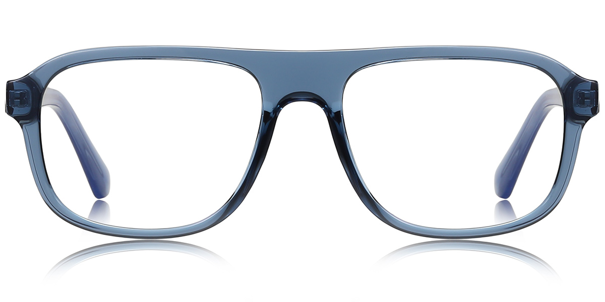 Square Blue Light Blocking Glasses translucent-blue