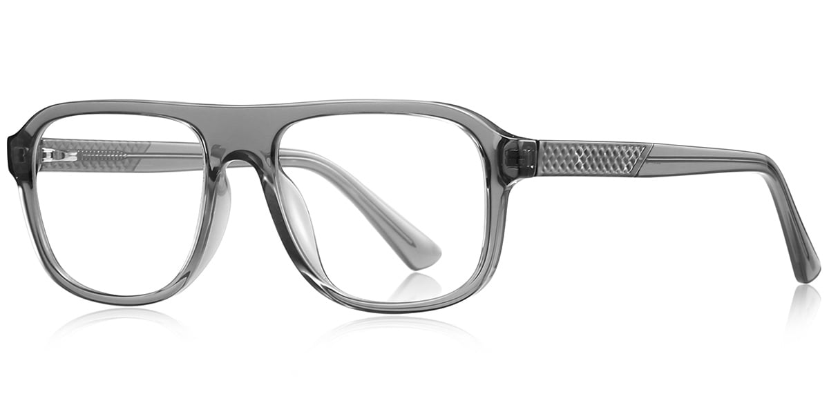 Square Blue Light Blocking Glasses translucent-grey