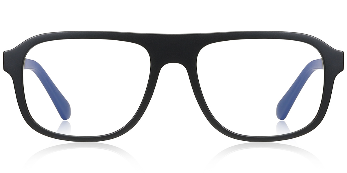 Square Blue Light Blocking Glasses matte-black