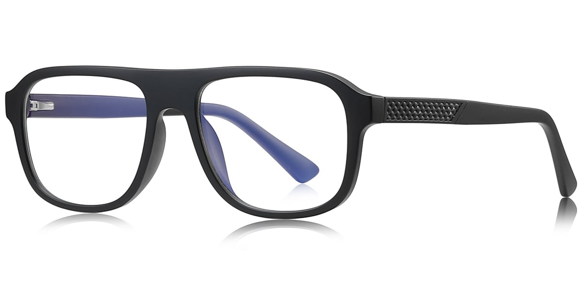 Square Blue Light Blocking Glasses matte-black