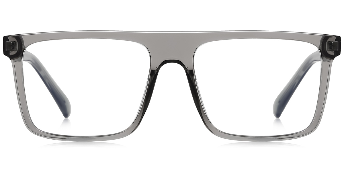 Square Blue Light Blocking Glasses translucent-grey
