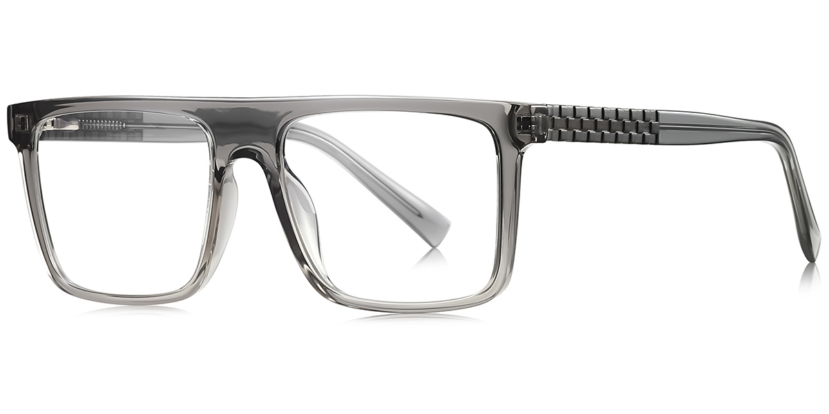 Square Blue Light Blocking Glasses translucent-grey