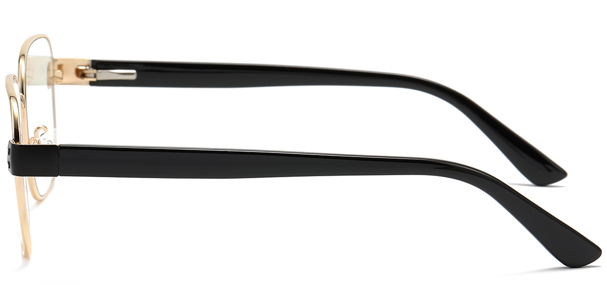 Square Blue Light Blocking Glasses black-gold