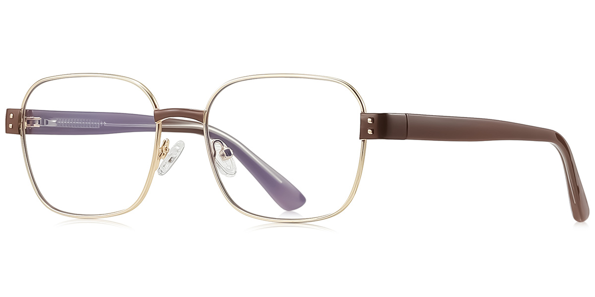 Square Blue Light Blocking Glasses coffee