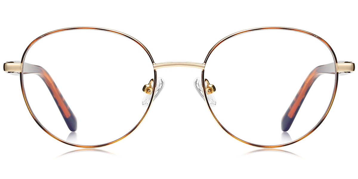Round Blue Light Blocking Glasses tortoiseshell