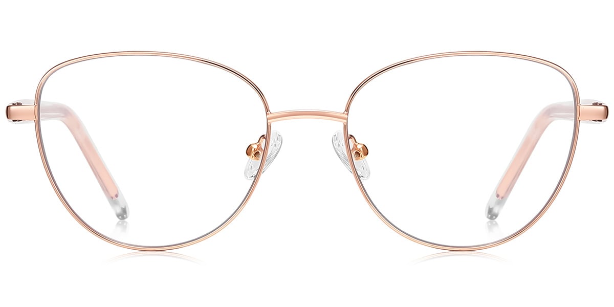 Cat Eye Blue Light Blocking Glasses rose_gold