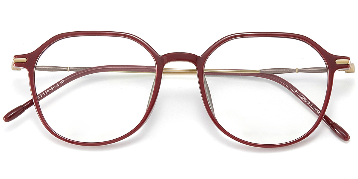 Acetate & Titanium Square Frame F10042