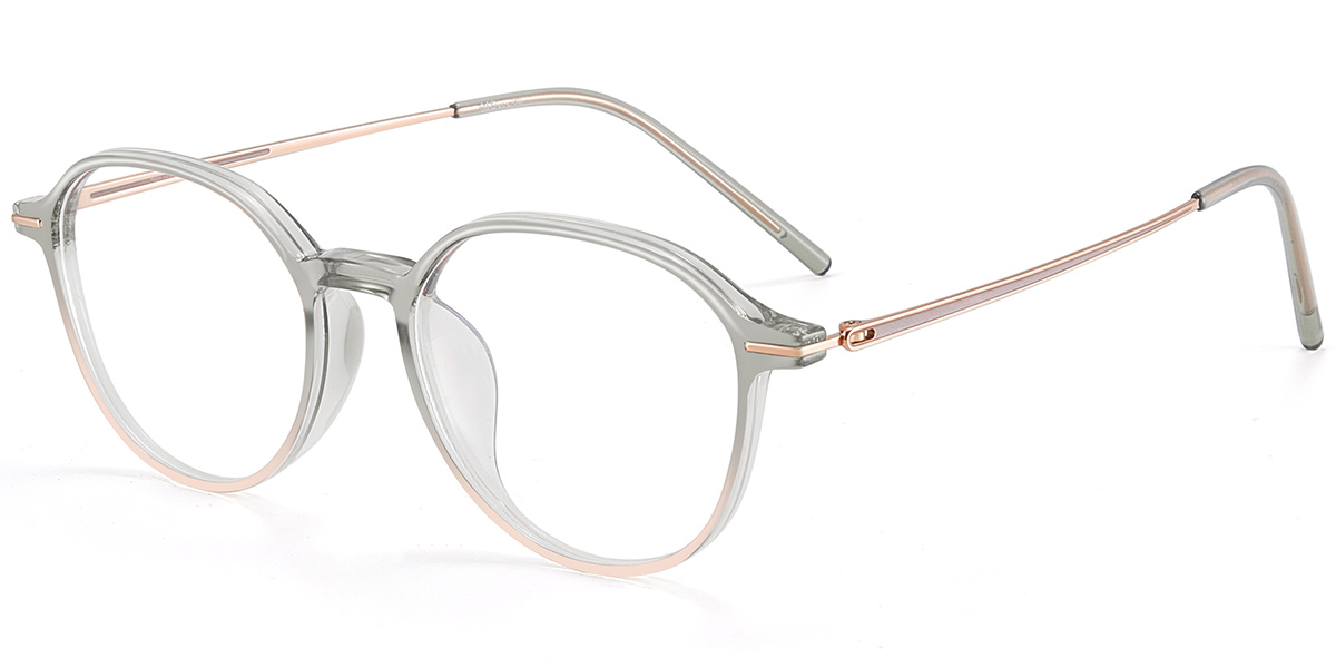 Acetate & Titanium Square Frame gradient_grey