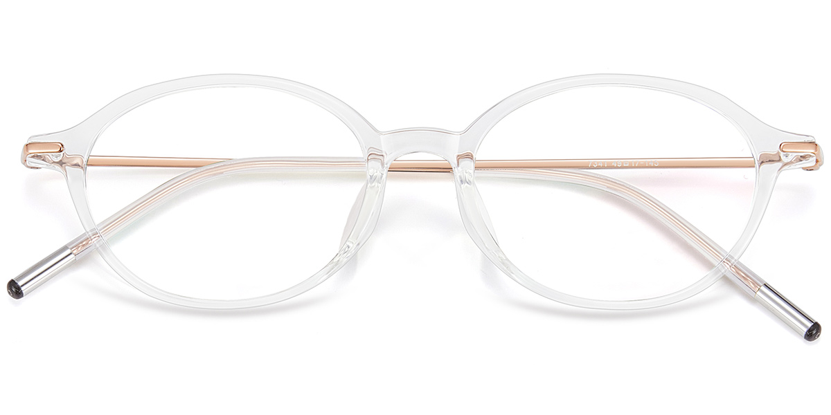 Acetate & Titanium Oval Frame F10051