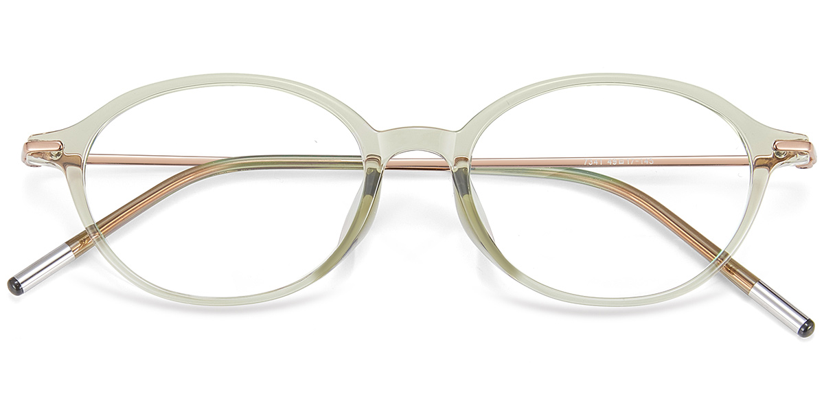 Acetate & Titanium Oval Frame F10051