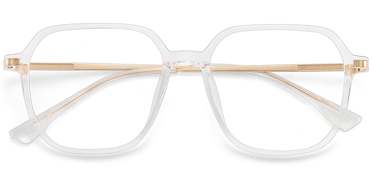 Acetate & Titanium Square Frame F10052