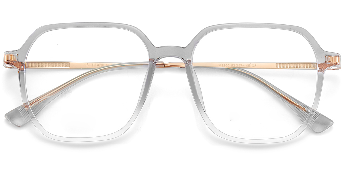 Acetate & Titanium Square Frame F10052